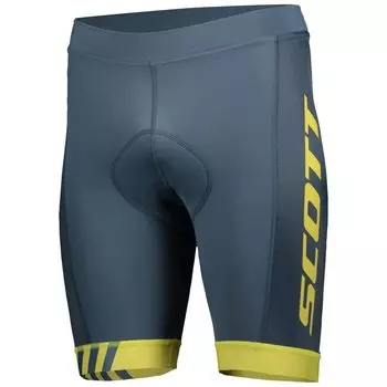 Велошорты SCOTT RC Team ++, без лямок, nightfall blue/lemongrass yellow, 2020