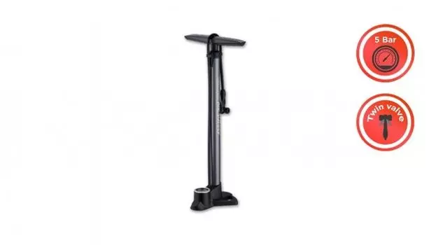 Насос велосипедный Giyo, низкого давления, напольный, металл, для горных велосипедов, 80 PSI, GF-39