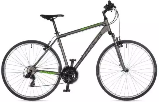 Велосипед гибридный AUTHOR Compact, 2025, 21-2500000159 (Рама: 18; Цвет:серебро/салатовый)