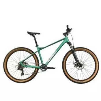 Велосипед горный Stark Hunter 27,5", 2025, зеленый матовый/серебристый металлик, HQ-0017851