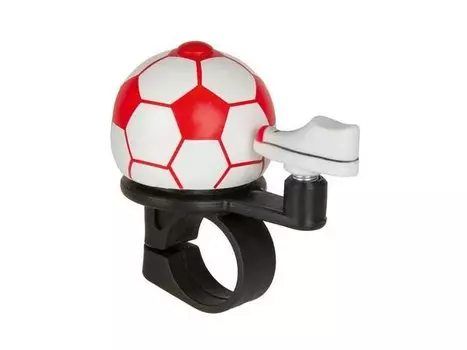 Велозвонок M-WAVE Soccer England, с вертикальным курком, в виде футбольного мяча, 420202