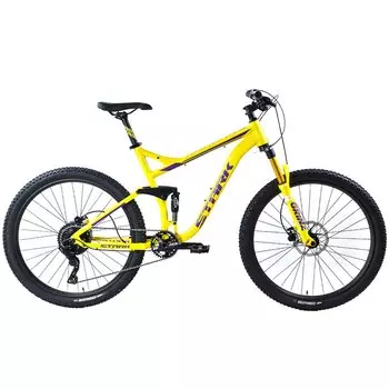 Велосипед горный Stark Tactic FS LT 27.5 HD, 27.5", желтый матовый/фиолетовый, 2024, HQ-0014196 (Размер: 20" (178-185 см), Цвет: желтый матовый/фиолетовый)