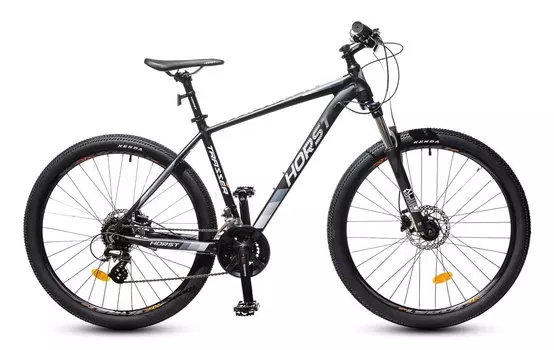 Велосипед HORST Trasser 27.5, 2022 (Размер 21" (Роста 180-190 см), Цвет: черный/серый)