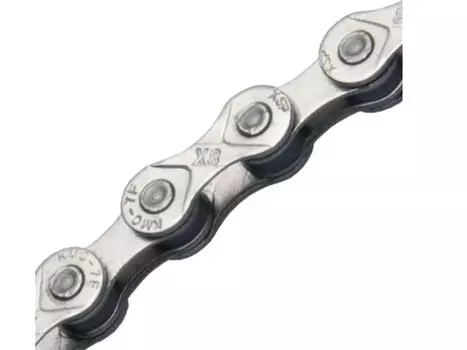 Велосипедная цепь КМС X8, 8 скоростей, 1/2X3/32"Х116, точное переключение, высокопрчные пины, X8