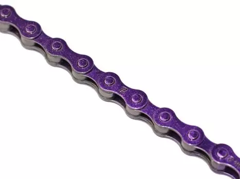 Велосипедная цепь КМС Z410, 1 скорость, 1/2"X1/8"X116, фиолетовая, Z410