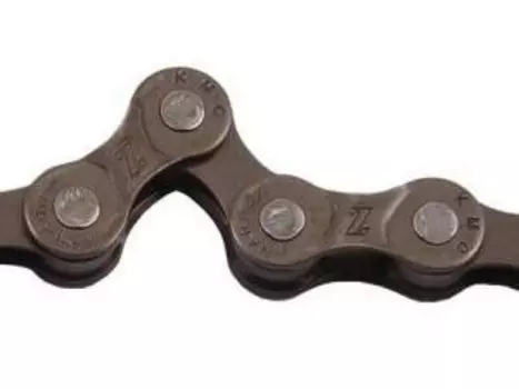 Велосипедная цепь КМС Z51, 7 скоростей, 1/2X3/32"Х114, коричневая, расширенная совместимость, Z51-114