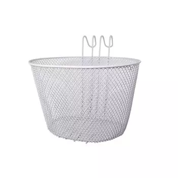 Велосипедная корзина передняя China, с крючками, 25х18х19, белая, LX-114