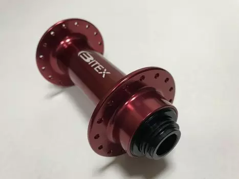 Велосипедная втулка Bitex FB-MTF, передняя, для фэтбайка, 32 спицы, красная, FB-MTF15-150Red