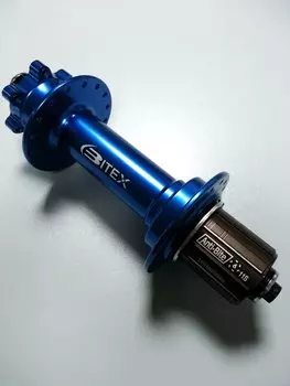 Велосипедная втулка для фэтбайка Bitex, задняя, под кассету, синий, FB-MTR-M10-190Blue_ShimAL