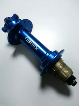 Велосипедная втулка для фэтбайка Bitex, задняя, под под эксцентрик, кассету, синий, FB-MTR-M10-190Blue