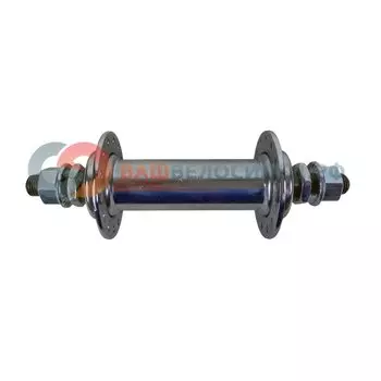 Велосипедная втулка JOY TECH, передняя, 28H, на гайках, серебристая, 201