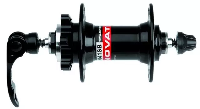 Велосипедная втулка NOVATEС D041SB, передняя, 32 отверстия, под дисковый тормоз, с эксцентриком, чёрная, 326322