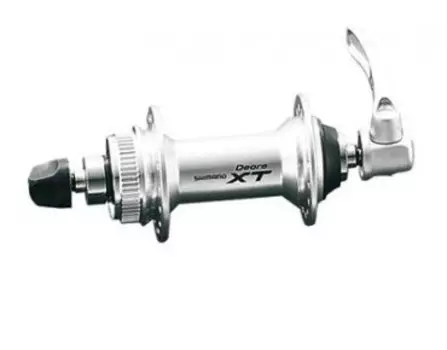 Велосипедная втулка Shimano XT M775, передняя, 36 отверстий, QR, серебристая, EHBM775AS