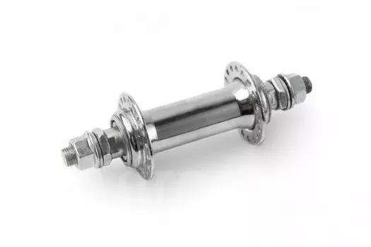 Велосипедная втулка TBS, передняя, 28H, на гайках, серебристая, SF-HB03F