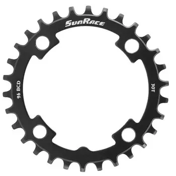 Велосипедная звезда передняя SunRace NW, 30T, BCD 96, сталь, чёрный, УТ000176371