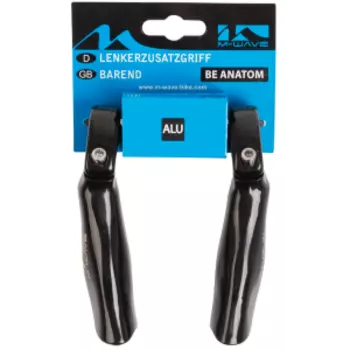 Рога M-WAVE, алюминий, прямые, короткие, анатомические, черные , 5-408167