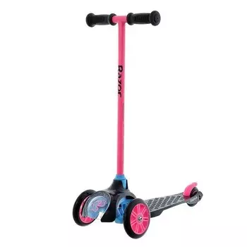 Самокат Razor T3, розовый, со светящей платформой, складной,кикборд, нагрузка до 50 кг,rz_083802