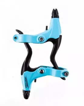 Ручки тормозные Vinca Sport (пара), материал - алюминий, голубые, черные рычаги VB 51 light blue