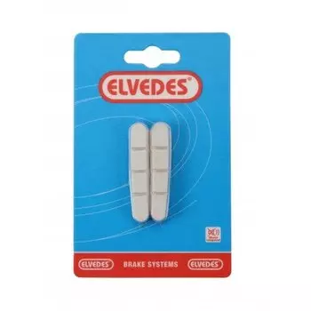 Велосипедные вкладыши для ободных шоссейных колодок ELVEDES,55 мм, с покрытием из белого компаунда (для 6836), 6838-CARD