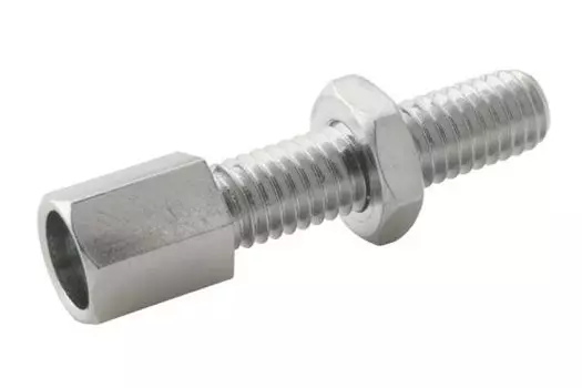 Велосипедный болт регулировки натяжения троса ELVEDES, М6, латунь, серебристый, ELV1072