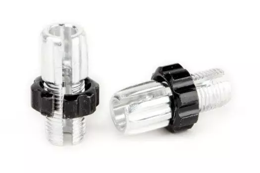 Велосипедный болт регулировки натяжения троса ручки управления ELVEDES, М10х22, алюминий, серебристый, ELV1030