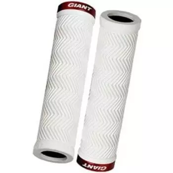 Грипсы велосипедные GiANT SOLE-O MTB, фиксатор Lock-On, белый/красный, 410971