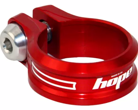 Велосипедный подседельный зажим "Hope" Bolt, 34.9mm, алюминий, Красный. SCRB34.9