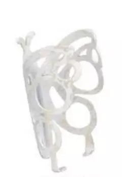 Флягодержатель велосипедный M-Wave, алюминий, дизайн бабочка, белый, 6-14809