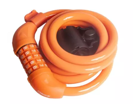 Велосипедный замок 4Bike 501, тросовый, кодовый, 12x1500, оранжевый, ARV-JJ-501-ORG-1500