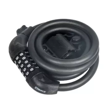 Велосипедный замок 4Bike 509, тросовый, кодовый, 12x1800, матовый черный, ARV-509-BLK-1800