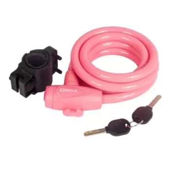 Велосипедный замок 4Bike 588, тросовый, на ключ, 12x1800, розовый, ARV-JJ-588-PNK-1800