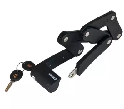 Велосипедный замок 4Bike JJ-T602, мото/вело, складной, стальной, на ключ, черный, ARV-JJ-T602-BLK
