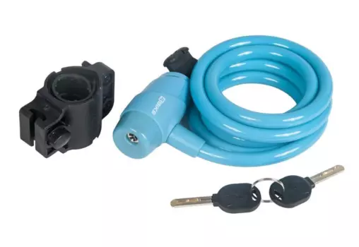 Велосипедный замок 4Bike T503, тросовый, на ключ, 10x1500, синий, ARV-JJ-T503-BLU-1500