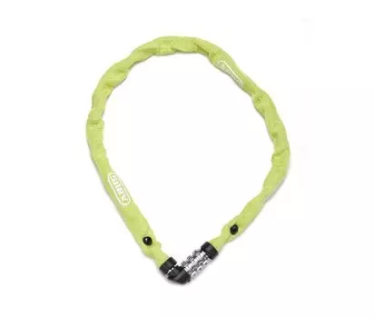 Велосипедный замок ABUS 1200 цепь, кодовый, 600 мм, цвет лайм, 563409_ABUS