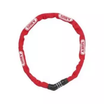 Велосипедный замок ABUS 4804K, цепь, на ключ, 750 мм, красный, 724855_ABUS