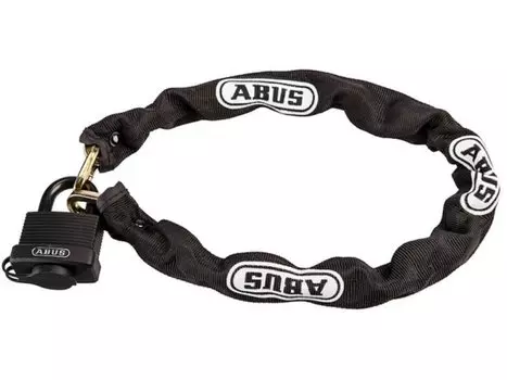 Велосипедный замок ABUS EXPEDITION Chain 70/45/6KS, цепь, на ключ, с навесным замком, тканевая-оболочка 286797_ABUS