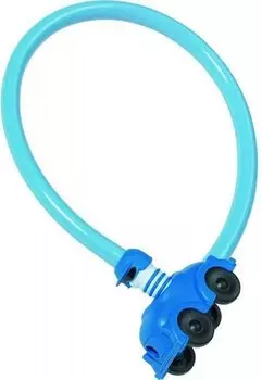 Велосипедный замок ABUS MY FIRST ABUS 1505 тросовый, на ключ, 600 х 4, голубой, 433023_ABUS