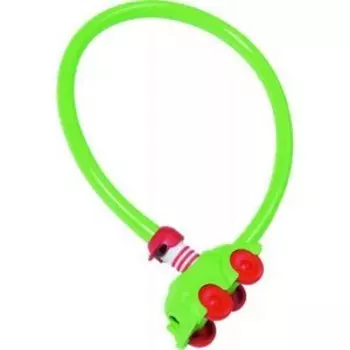 Велосипедный замок ABUS MY FIRST ABUS 1505 тросовый, на ключ, 600 х 4, зеленый, 433009_ABUS