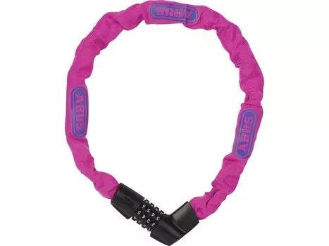 Велосипедный замок ABUS TRESOR 1385/75/6, цепь, кодовый, розовый, 712654_ABUS