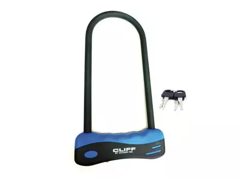 Велосипедный замок AUTHOR AUL Cliff, U-lock, на ключ, 105 х 260 мм, синий, 8-17064010