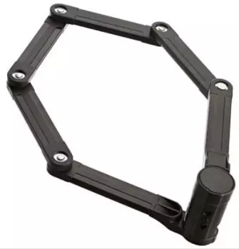 Велосипедный замок BBB Folding lock PowerFold сегментный, на ключ, 700 мм, черный, BBL-71