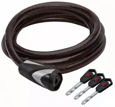 Велосипедный замок Blackburn Angola, тросовый, на ключ, 12 х 1800 мм, оплетка Kevlar, BB2027549
