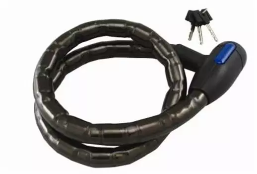 Велосипедный замок Giant Surelock Tough-2, тросовый, на ключ, 18мм x 100см, черный, 590711