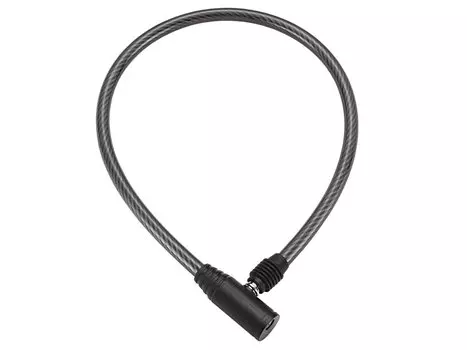 Велосипедный замок GOLDEN KEY тросовый, на ключ, 6 х 650мм, черный, GK101.101