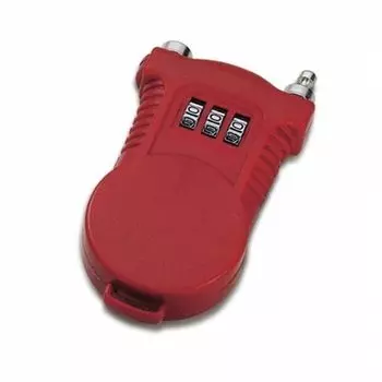 Велосипедный замок HANDYWAY вытяжной тросовый, кодовый, 1,5 x 1200мм, красный, STL-2800C