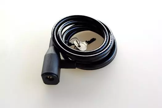 Велосипедный замок JOY KIE тросовый, на ключ, 8 х 1800мм (72"), черный, JK-102.104