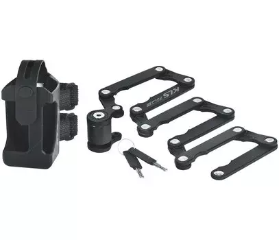 Велосипедный замок KLS FOLD 90, складной, на ключ, U-образный, безопасность 10/10, 830 мм