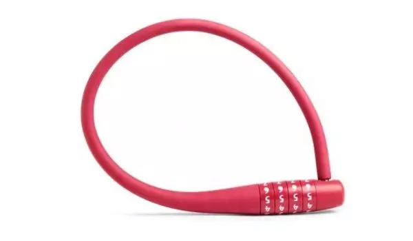 Велосипедный замок Knog Party Combo тросовый, кодовый, 620 х 8 мм, (Цвет Red, 16г, 11561)