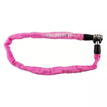 Велосипедный замок Kryptonite Cables KEEPER 465 COMBO CHAIN цепь, кодовый, тканевая-оболочка, 4 x 650 мм, розовый