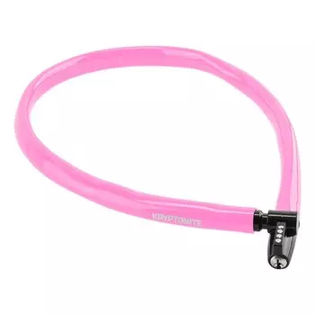 Велосипедный замок Kryptonite Cables KEEPER 665 KEY CBL тросовый, на ключ, 6 x 650 мм, розовый